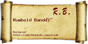Rumbold Bandó névjegykártya